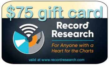 $75 Gift Card valid at www.recordresearch.com